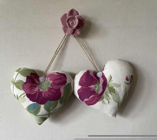 Pair hanging hearts - hearts, in