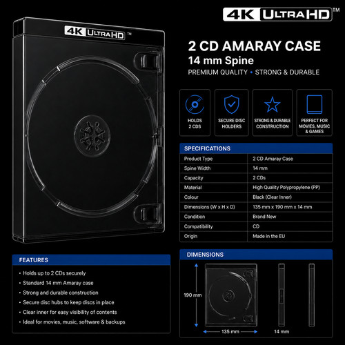 Amaray uhdcases 2 disc - x,