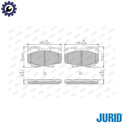 Brake pad set - set, disc