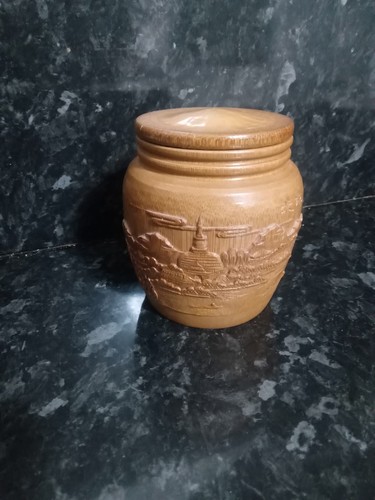 Vintage asian bamboo tea - asian, caddy