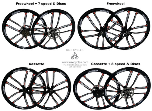 Pair magnesium bike wheels - magnesium,
