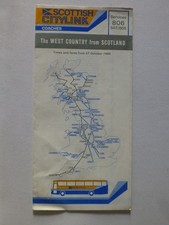 Scottish Citylink West Country Aberdeen Glasgow Penzance bus timetable 1985