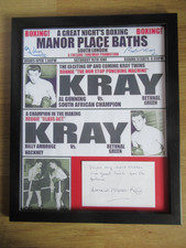 Kray's interest, signed Leonard Read detective, Christmas gift framed display.