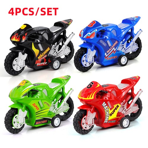 Pull back motorbike toy - back,