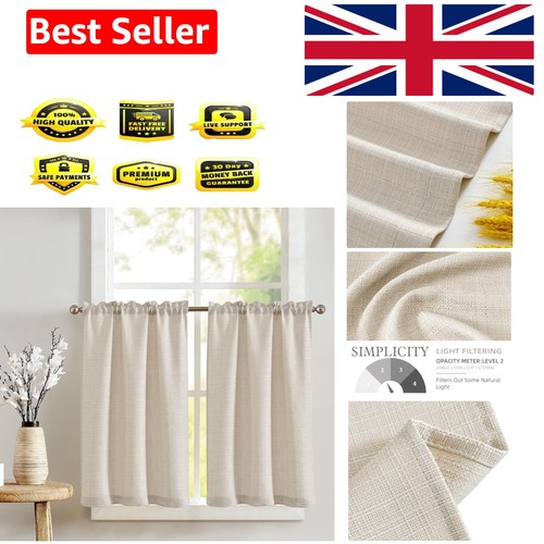 Topick beige kitchen curtains - beige,