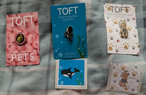 Toft enamel pin badges - x,