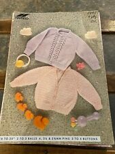 Hayfield Baby's Cardigan Knitting Pattern 4 Ply or DK 1498