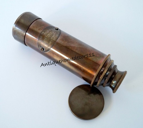 Telescope brass spyglass - telescope,