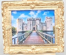Dolls House Bodiam Castle Framed Picture Print Miniature Art 1:12 Scale tumdee