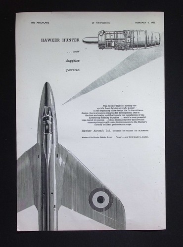 Original 1953 advert hawker - original,