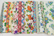 Vintage Feedsack 16 Squares 8"