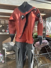 Ursuit Dry Suit for Diving Size Women’s Uk14 Boot Size 6 Black Orange