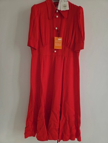 Bennett red collared puff - red,