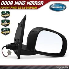 Electric Wing Mirror Drivers Side for Fiat Panda 312 319 2012-ON Textured Black