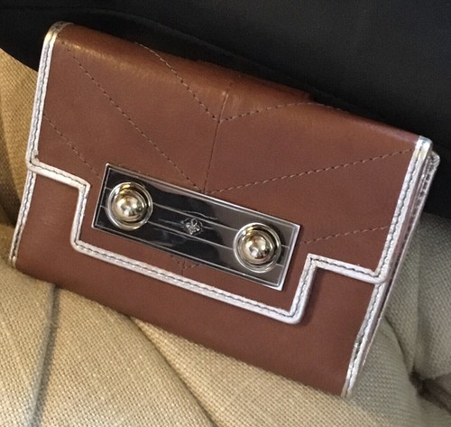 Purse designer leather - leather, vgc