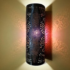 Moroccan Turkish Wall Metal Light Lamp Sconce Dark Bronze Colour - Shade Only