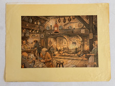 Anton Pieck  (1895-1987) The Tavern  - Printed In Holland 1970