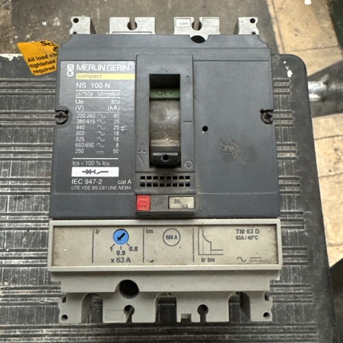 Merlin gerin mccb 100 amp - mccb,