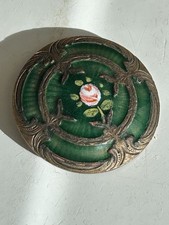 Antique Enameled Large Shank Button Stunning Sewing Collect