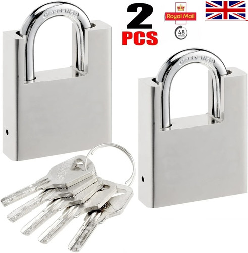 Heavy duty padlock armoured - 2x,
