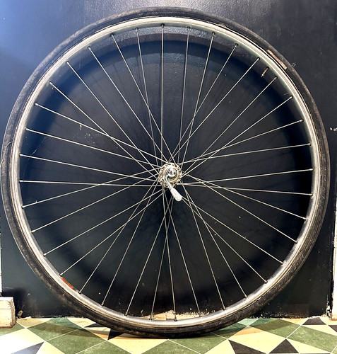 Vintage road bike front wheel - road,