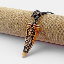 Unisex Faux Yak Bone Carved