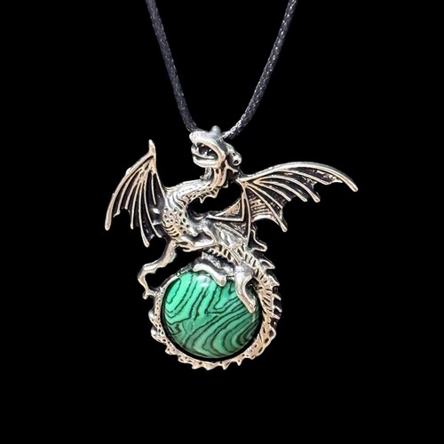 Goth dragon pendant - goth,