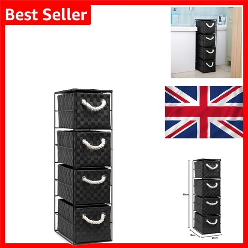 Arpan black drawer metal - black, 4-drawer