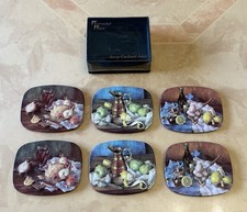 6 x Vintage Worcester Ware Savoy Cocktail Mats , Coasters. New In Packaging.