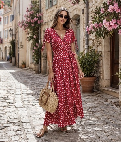 New seraphine red floral - 16,