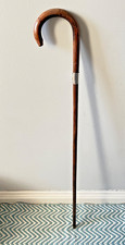Antique Edwardian Bamboo Cane Stick With Silver Hallmarked Mount