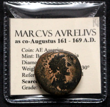 Scarce Marcus Aurelius Lucius Verus Berytus Genuine Roman Coin & Coin Wallet