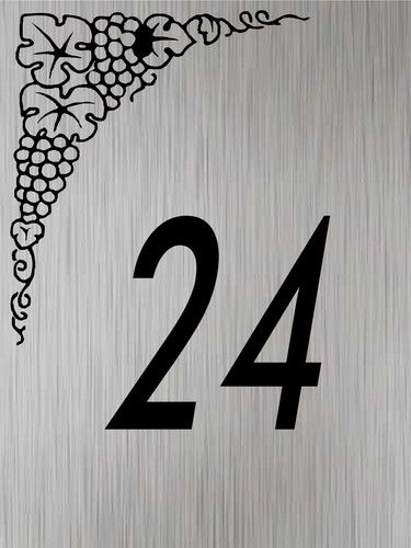 Aluminium door sign - aluminium,