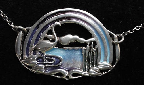 Silver scottish enamel pendant - scottish,