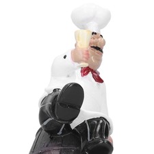 Resin Chef Statue Nordic Barrel Figurine Restaurant Tabletop Decoration Craft