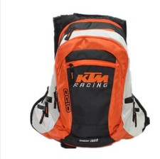 Backpack Orange Black White