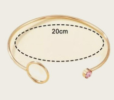 Gold bracelet with pink