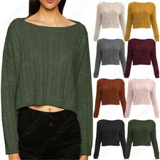 NEW WOMEN CABLE KNIT KNITTED
