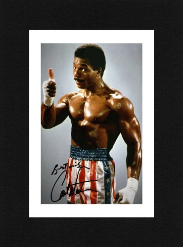 8x6 mount carl weathers - mount, signed