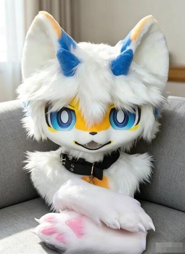 Fursuit long haired dog - long,
