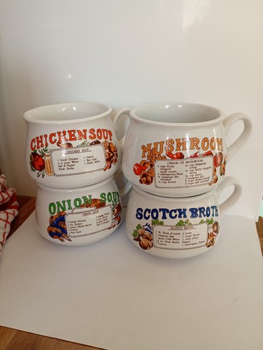 Recipe soup mugs bowls - set, of