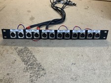 1U Rack Panel With 12 XLR Sockets PA Amplifier Patch Panel Studio  CR13022433**