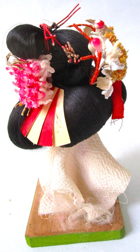 Vintage geisha ningyo wig - ningyo, on