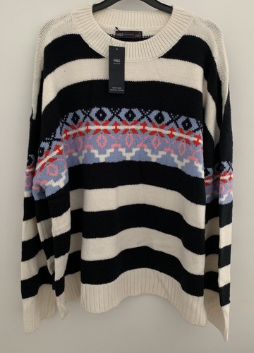 Ivory navy soft striped - navy,