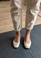 Ladies Russell & Bromley Snakeskin Slingback Shoes, UK Size 3