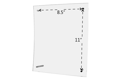 Curved sign holder - holder, 8.5"w