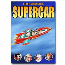 Supercar 1960s Gerry Anderson First Sci-Fi Series Artwork Printed On Sheet Metal