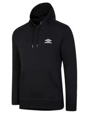 Mens Umbro Hoodie Hooded Top Sweatshirt Jumper Hoody Sweater Jacket - Black