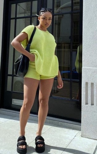 Zara light lime green - light, cotton