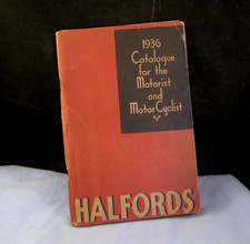 VINTAGE 1936 CATALOGUE SHOP SALES BOOK HALFORD CYCLE CO CAR BIKE ADVERT MANUAL
